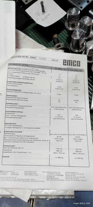 Токарний верстат EMCO TURN 365MC, контршпиндель, дві осі С.