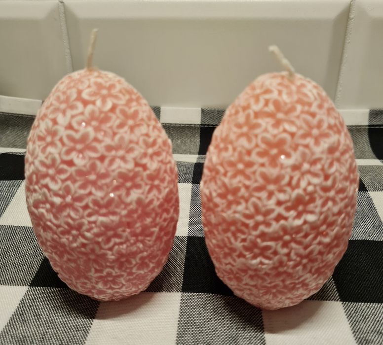 Świece Wielkanoc pisanki zając róż Home You Kik 3 szt. NOWE