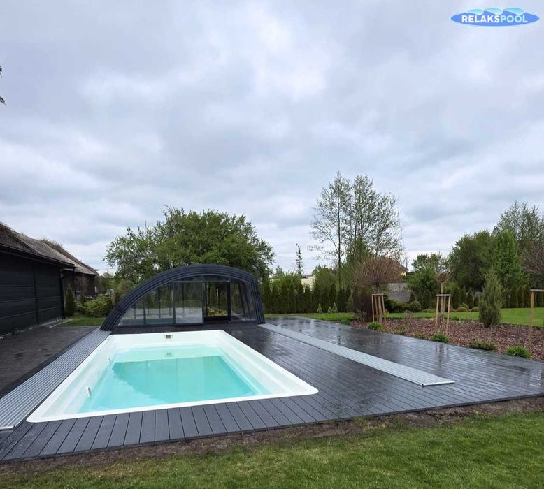Zadaszenie basenowe wysokie 10,90x5,30x2,30m poliwęglan lity dach cover