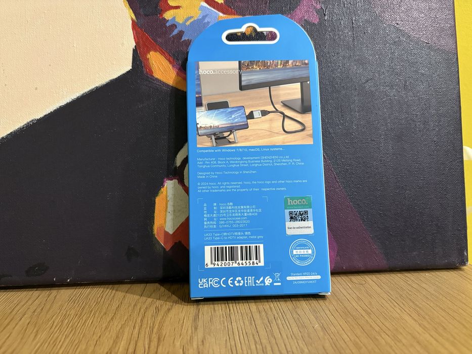 Адаптер Hoco UA33 USB-C на HDMI 4K Ultra HD, новий