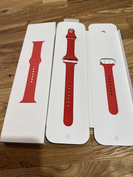 Pasek sportowy czerwony silikonowy do Apple Watch 38/40/41/42 red