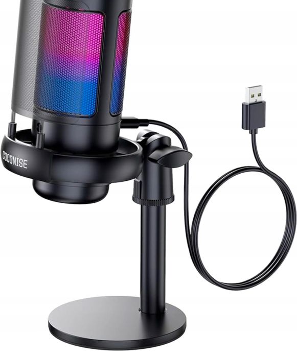 COCONISE ME6S Gamingowy mikrofon RGB do streamingu podcastów