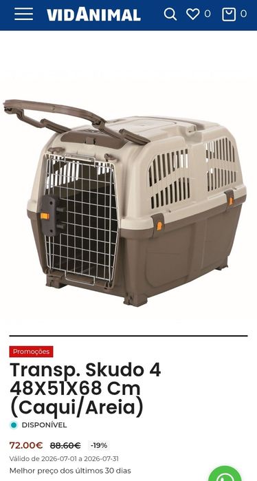 Caixa de transporte animal Skudo 4