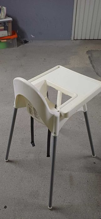 Cadeira Alta com Tabuleiro para comer - Branca