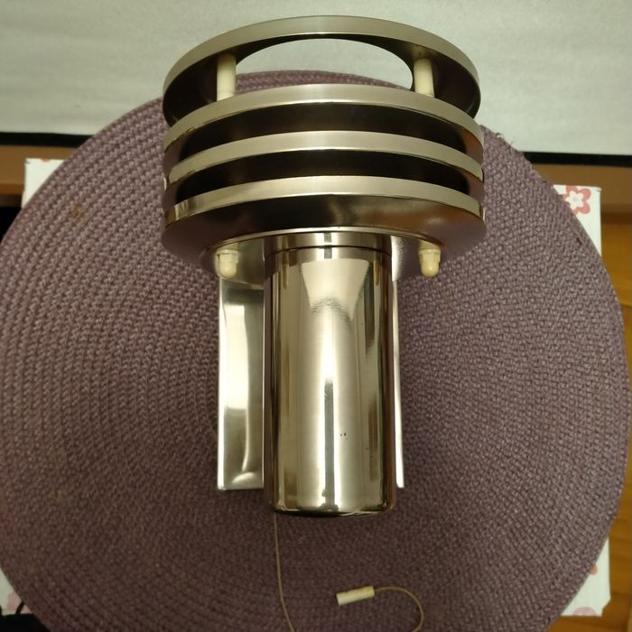 NiklowanyKinkiet, lampa ścienna, PRL , Polam Poznań