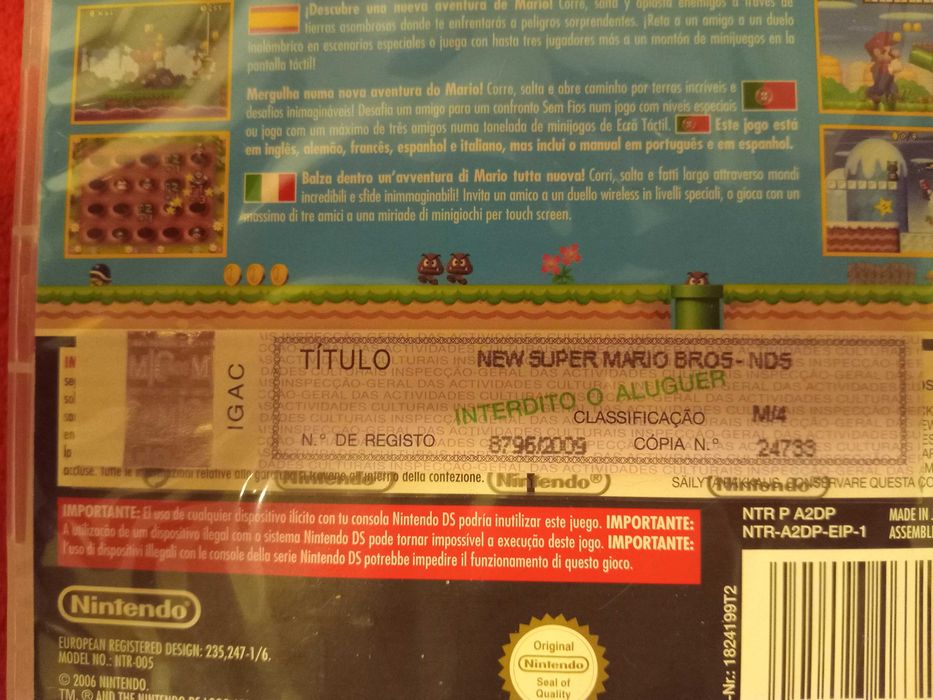 Jogo New Super Mario Bros nintendo DS