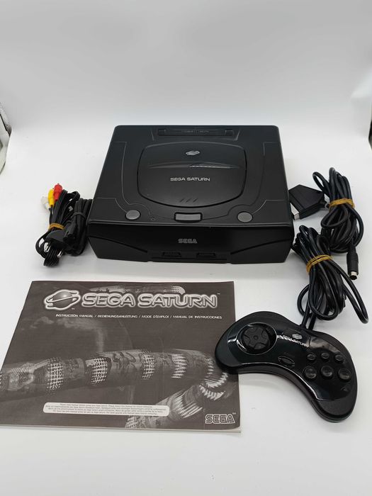Konsola Sega Saturn - Karton Box - Pad - okablowanie - Instrukcja