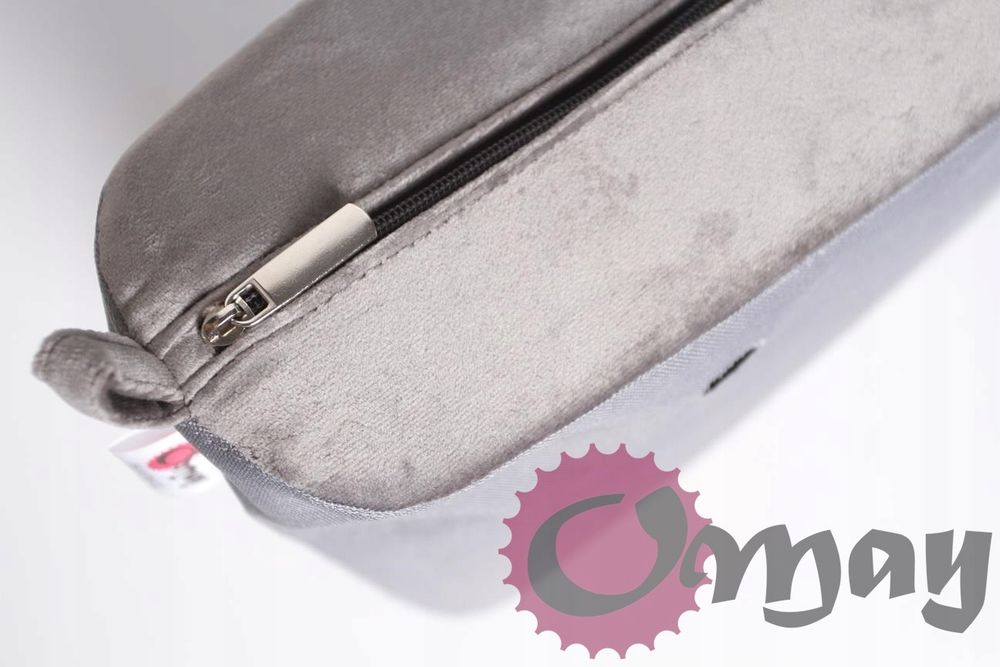 Szary Welur organizer do OBAG STANDARD Velvet 2 kieszenie wkład OMAY