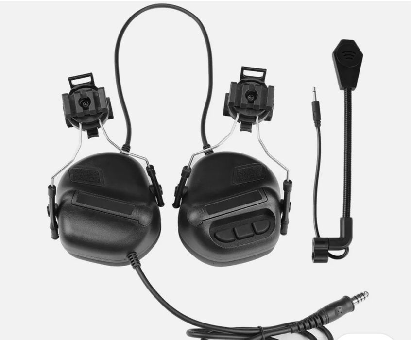 Fones de ouvido táticos militares e conjunto de fones de ouvido com ca