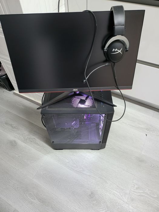 Torre gaming rtx 4060, i5 watercooler e monitor