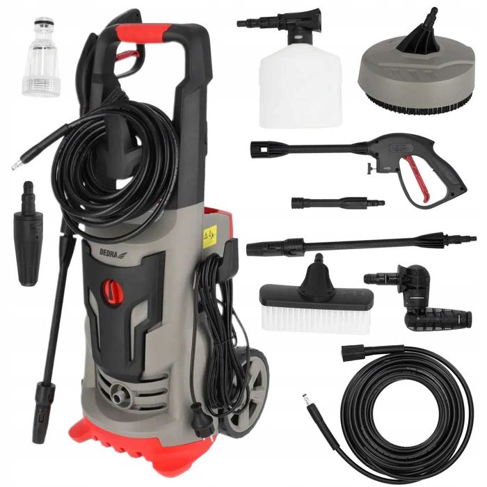 Myjka WYSOKOCIŚNIENIOWA 180Bar 2400W 8m wąż +Akcesoria 9el