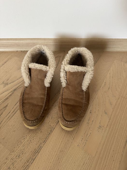 Loro Piana, бежеві замшеві черевики