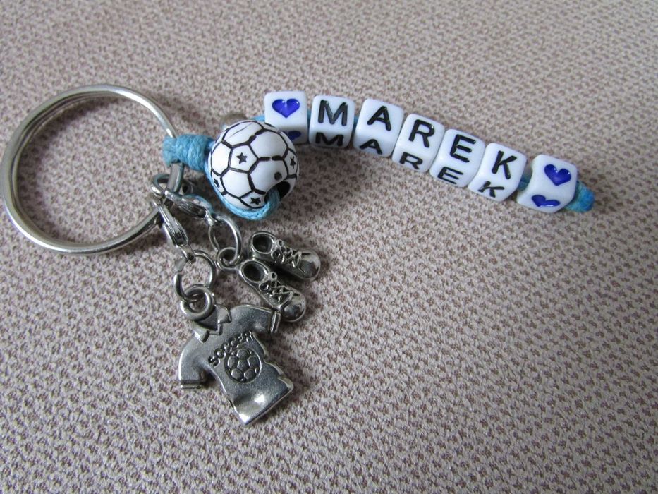 Brelok breloczek imię MAREK 2szt zestaw magnes na lodówkę