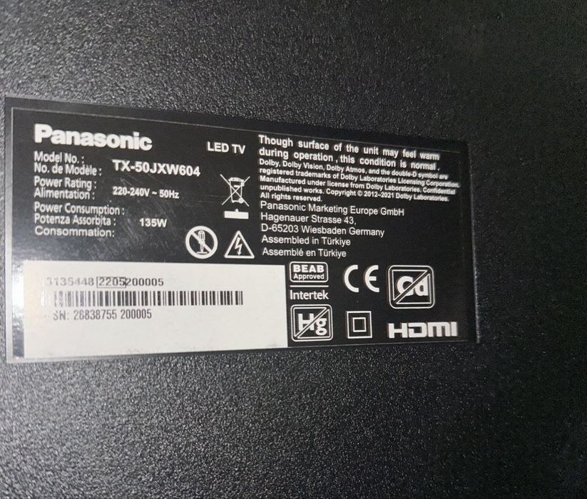 Panasonic smart tv 4 k 50