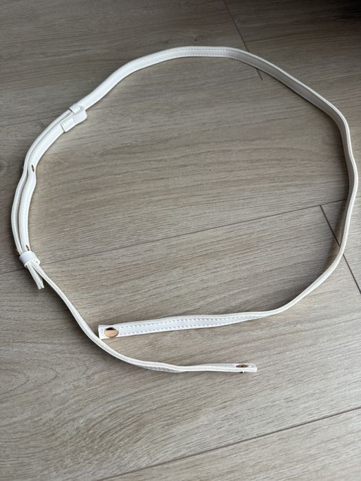 Ремінь довга ручка шлейка для сумки біла