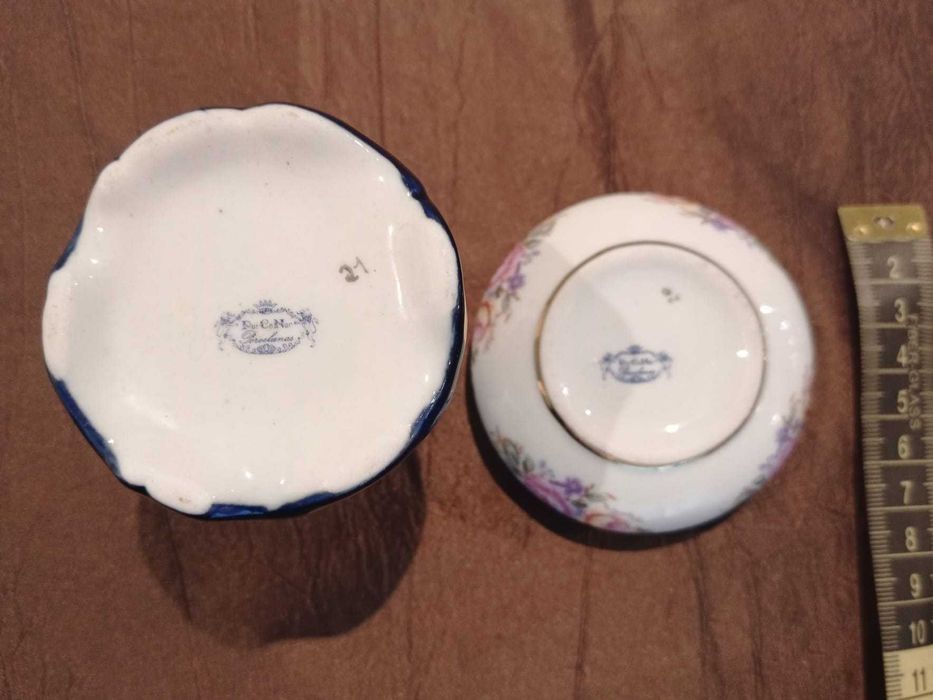 Castiçal e porta-joias em porcelana "Porcenor"