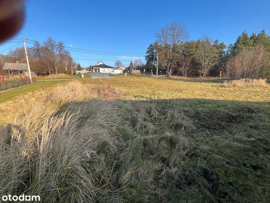 Działka budowlana 1557 m², spokojna i urokliwa okolica, tuż przy lesie - Więcej