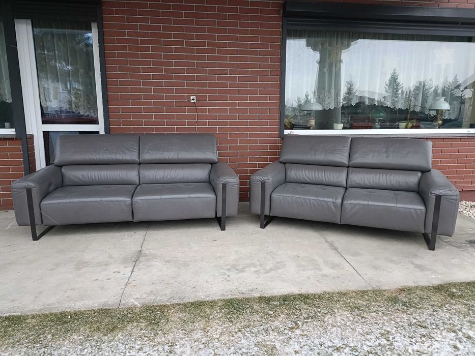 Sprzedam dwie sofy ze skóry -Skóra -skórzany –skórzana -skórzane