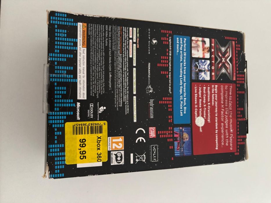 Nowy: Gra The X Factor + Mikrofony Xbox 360 P