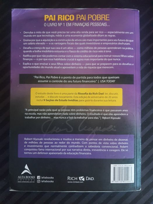 Livro Pai Rico Pai Pobre