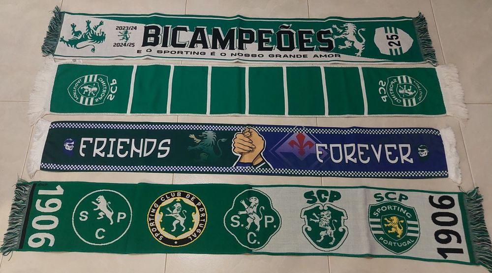 4 echarpes,scarf,bufanda do sporting