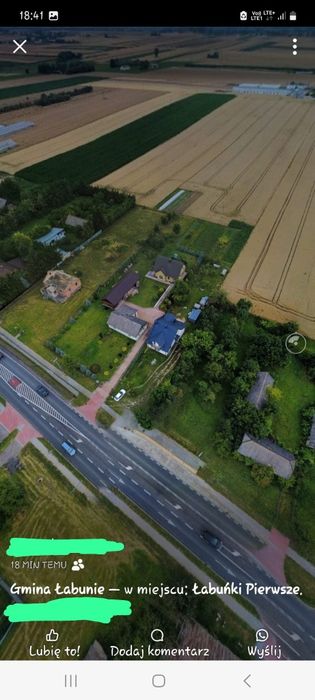 Sprzedam działkę budowlaną z gruntami rolnymi (pole, łąkę, las)