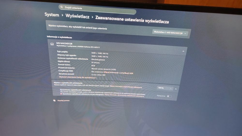 Monitor MSI Optix MAG342CQR