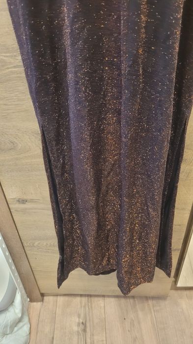 Sukienka Hennes XS/S błyszcząca złota karnawał studniówka wesele