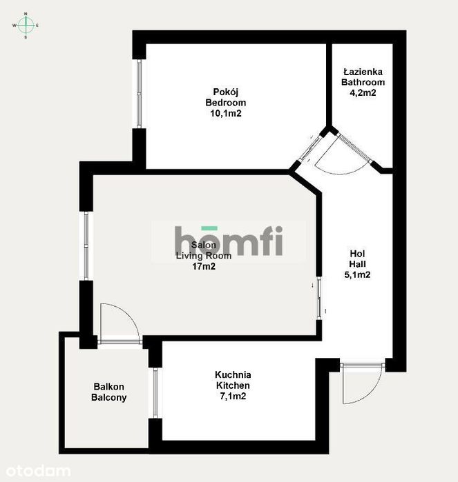 2 pokoje 46,6 m² | Galeria Zielone Wzgórza
