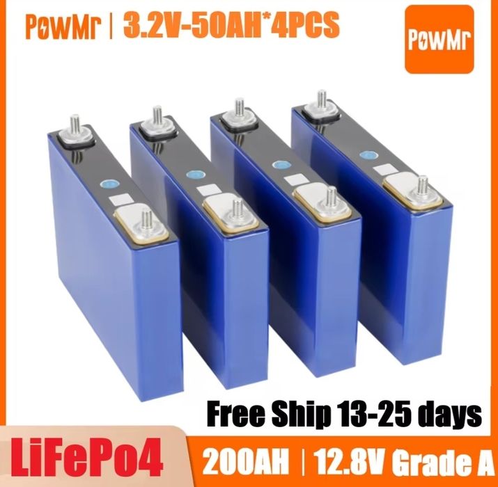 LiFePo4 50Ah призматики комплект 4шт акумулятор