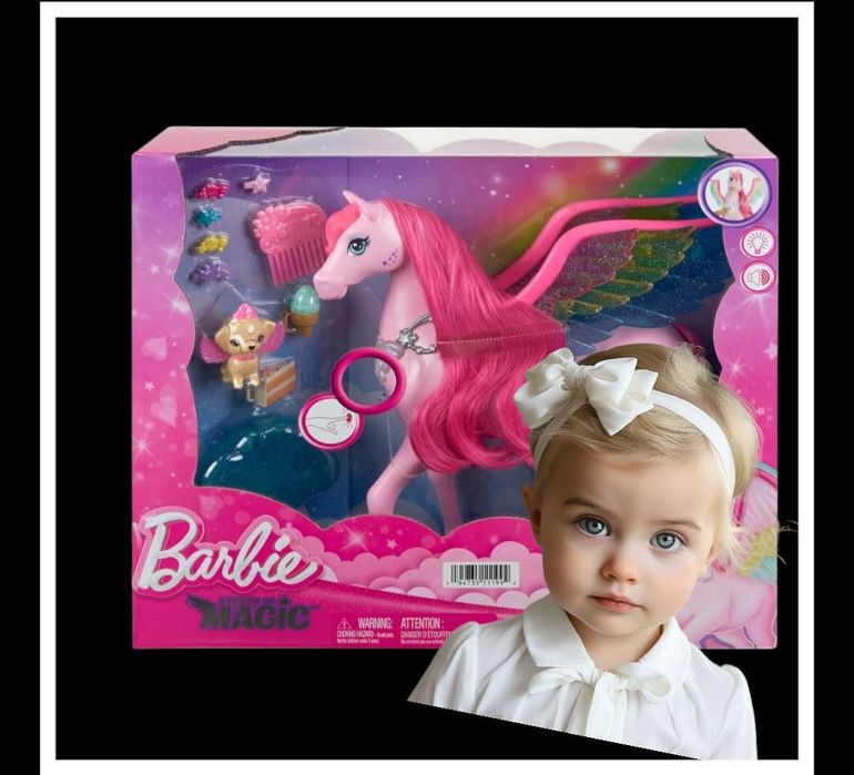 HICIOR !!! MEGA Pegaz Światła i Magii od BARBIE