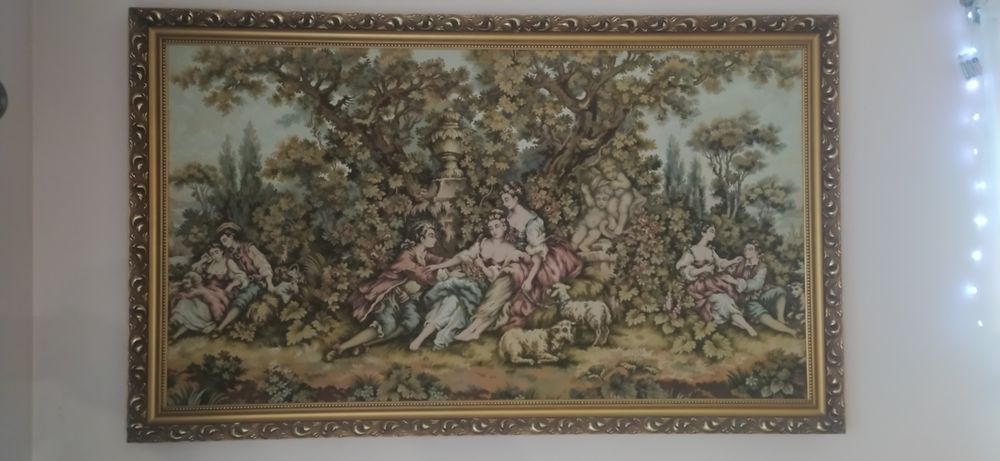 Arras, gobelin duży 190 cm x 114 cm. Stan bardzo dobry. Rama Warszawa