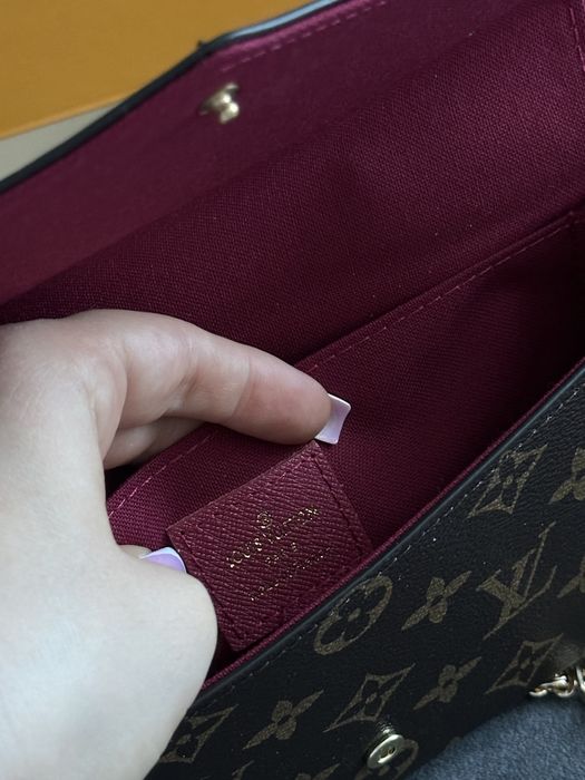 Сумка клатч шкіряна в стилі Louis Vuitton Pochette Felicie, луі вітон
