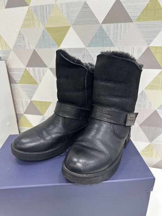 Зимні сапожки, сапоги кожанные теплые