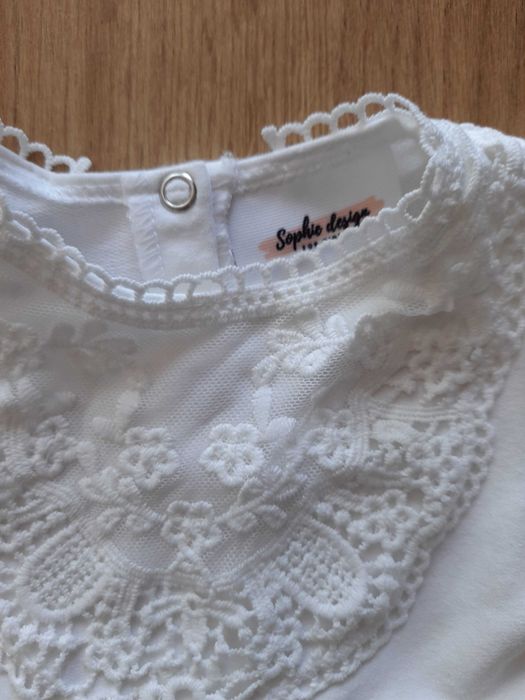 Sukienka na chrzest koronkowa Sophie Design 68/74 biała MAJA