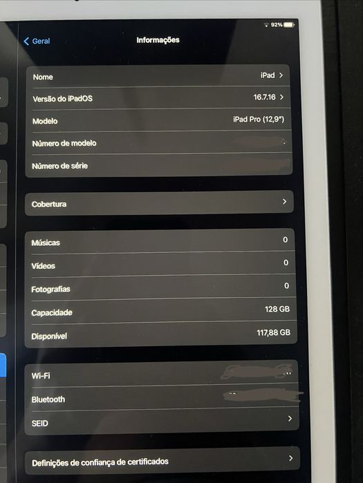 iPad Pro 12,9” 1ª Geração 128GB + Apple Pencil