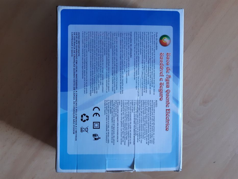 Saco de água quente elétrico. Novo. Vendo ou troco