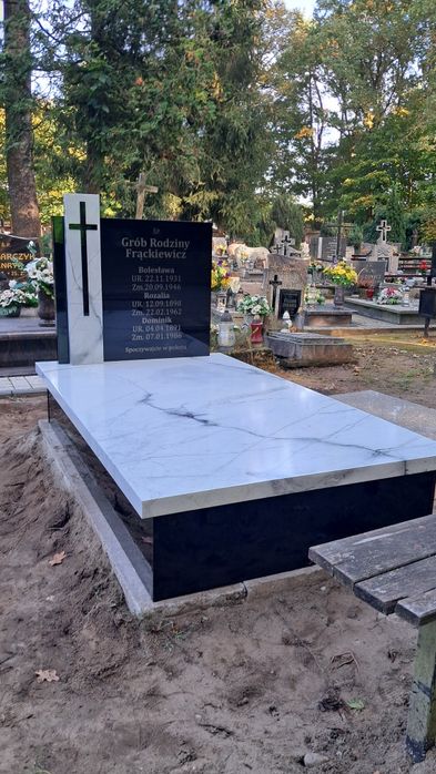 Nowoczesne Tanie Nagrobki Kompozytowe 4899 zł z montażem Cały Kraj.