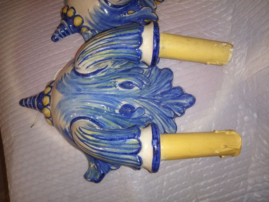 Lindo par de candeeiros de parede em Faiança CAIL-Moitalina-Porto Mós