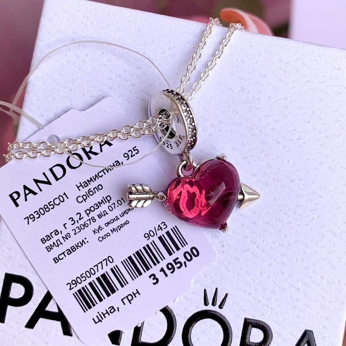 Шарм Pandora, Намистина нова оригінал Пандора Підвіска срібло бусина
