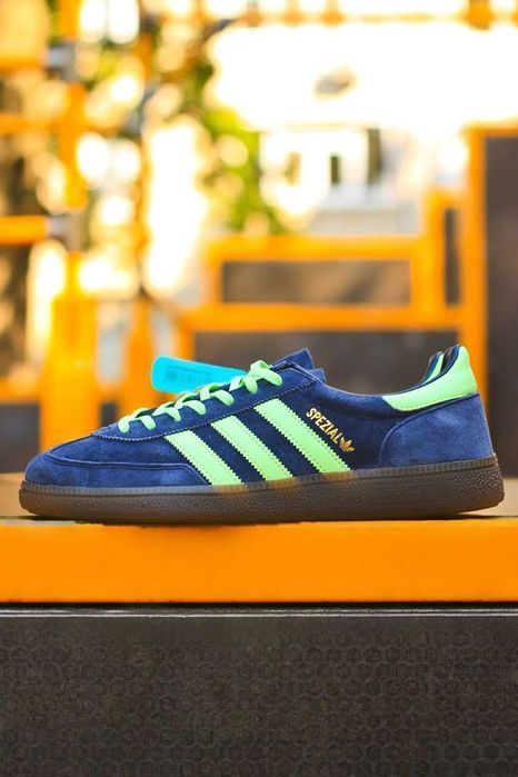 Мужские кроссовки Adidas Spezial Blue/Green. Размеры 40-45