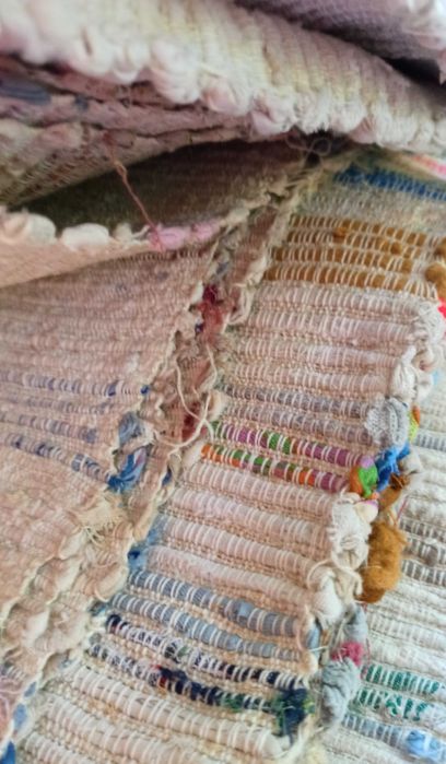 Mantas de tiras de tear manual