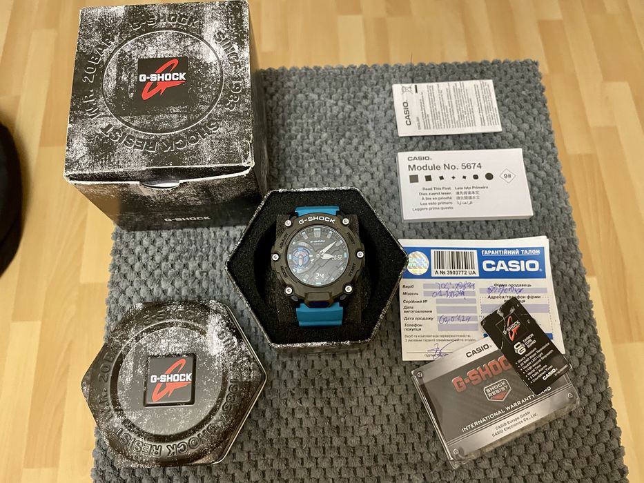 Годинник Casio G-Shock Ga-2200 в кольорі Brown/Blue/Black