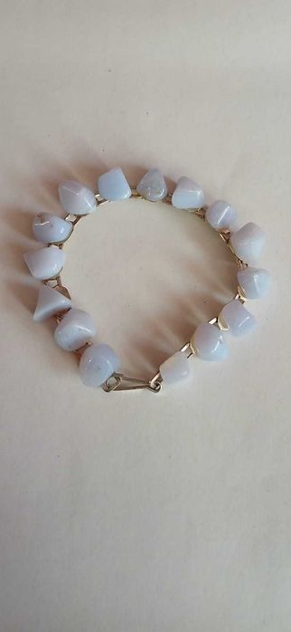 Bransoletka z kamieniami naturalnymi (chalcedon)