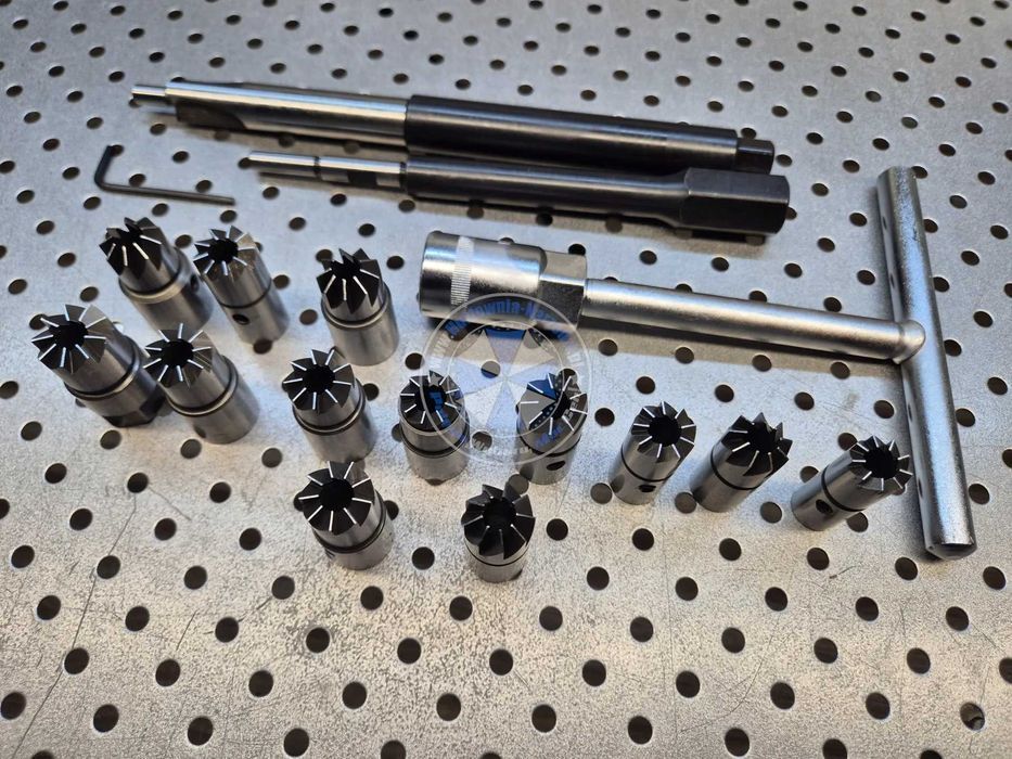 Zestaw frezów do gniazd wtryskiwaczy 17-el. frezy do wtryskiwaczy