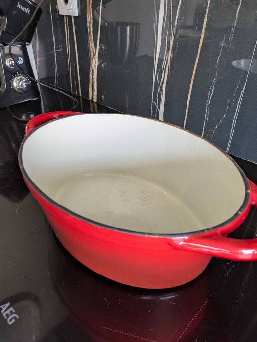 Panela / Caçarola de Ferro Fundido Esmaltado – Vermelha (Lidl)