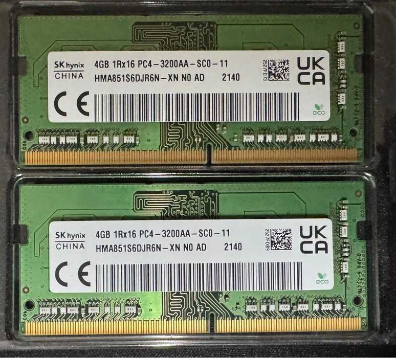 RAM SK Hynix 8gb (2x4gb) SoDimm DDR4 3200MHz