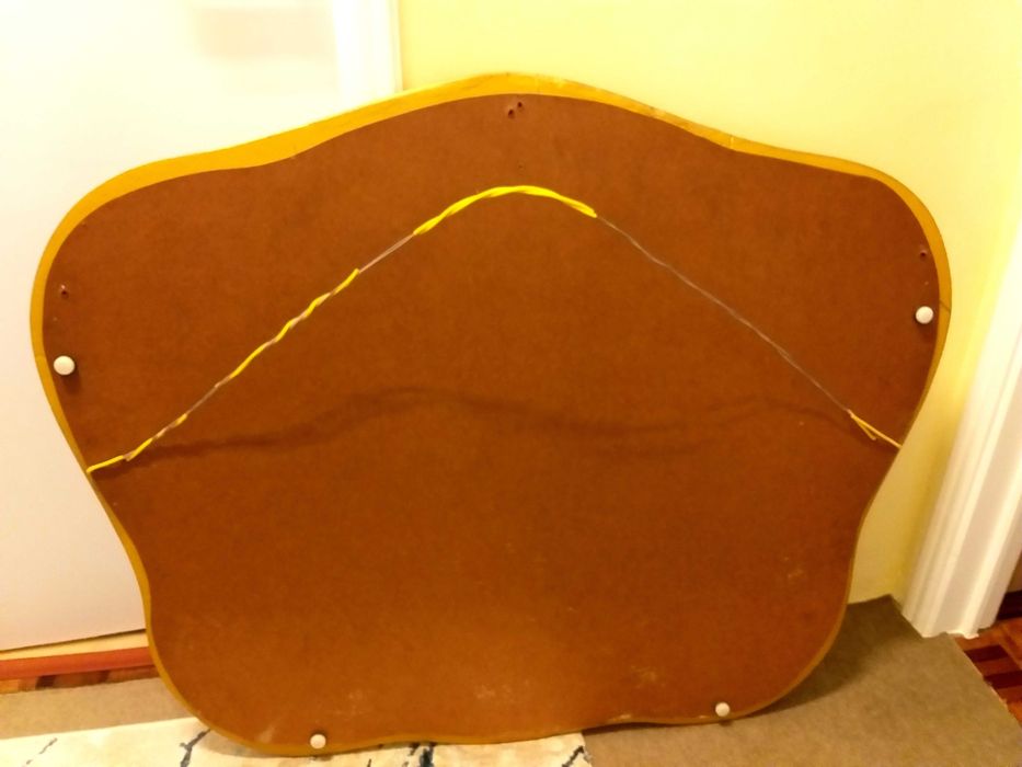 Grande espelho de parede madeira talha e gesso dourado