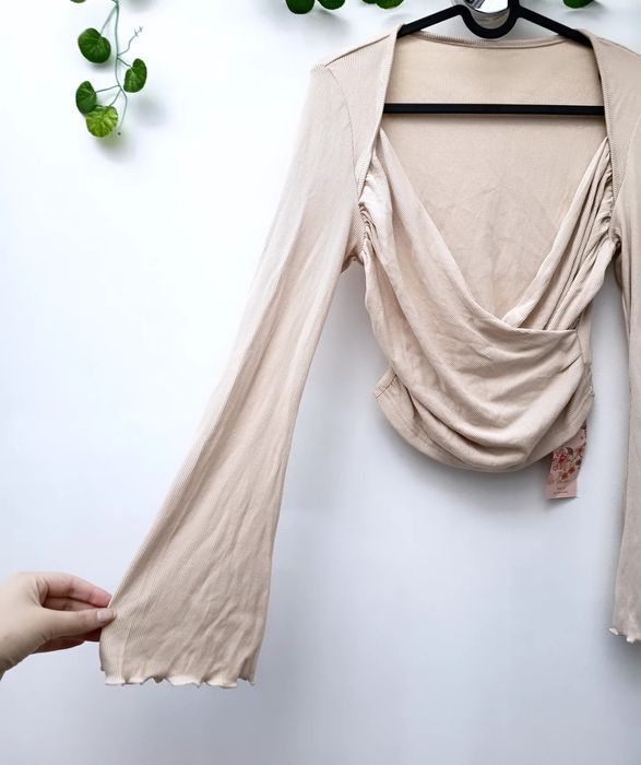 Top Damasco de Manga Comprida