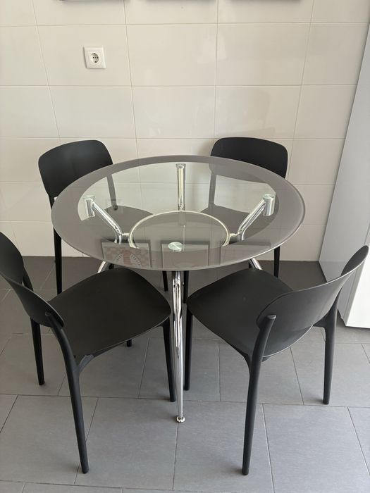 Mesa de vidro 90 cm